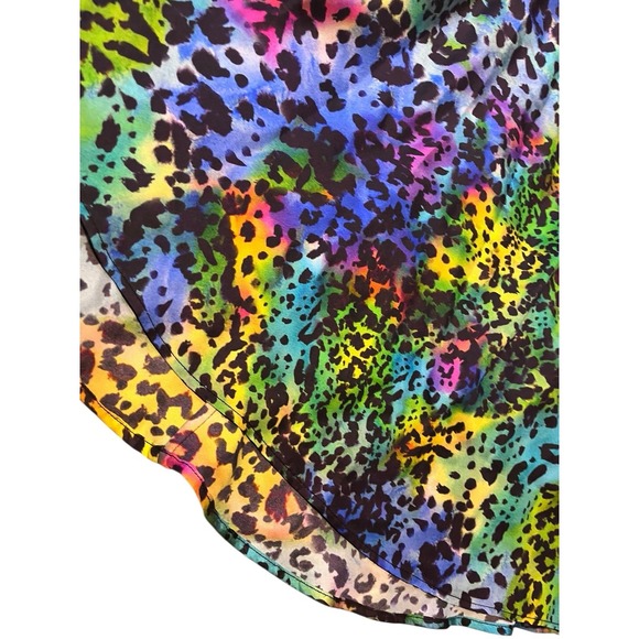 HUNTER BELL Multicolored Leopard Printed 100% Silk Leopard Casper Dress size 8 - Picture 7 of 12